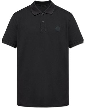 Moncler Polo With Logo - Black