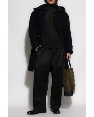 Maison Margiela Double-Sided Wool Coat - Black