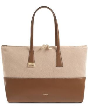 Furla "Olivia Large" Shopper Bag - Natural