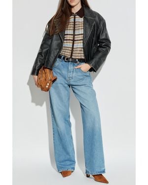 Rag & Bone Top With Short Sleeves - Blue