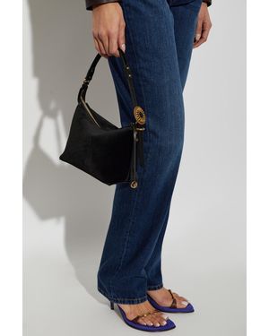 Etro Velvet Shoulder Bag 'Hobo Small' - Blue