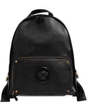 Versace Leather Backpack "Lou" - Black