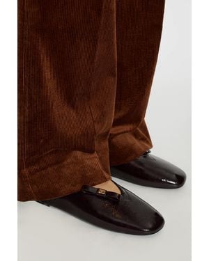 Ganni Eco Leather Ballerinas - Brown