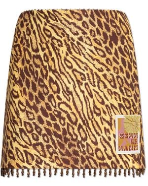 Zimmermann Animal Print Skirt - Natural