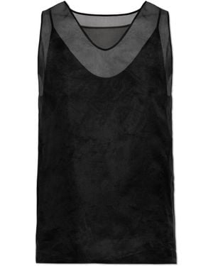 Ami Paris Silk Top - Black