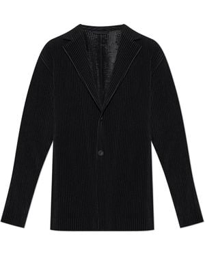 Homme Plissé Issey Miyake Ribbed Blazer - Black