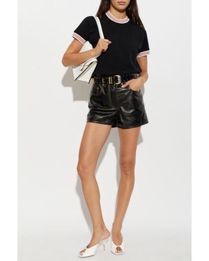Versace T-Shirt With Greek Pattern - Black