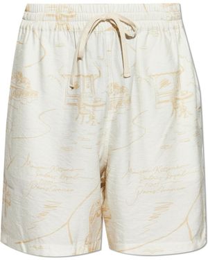 Maison Kitsuné Printed Shorts - White