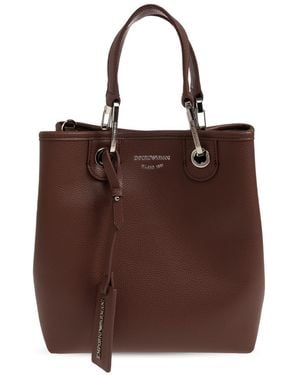Emporio Armani Bag With Printed Logo - Brown