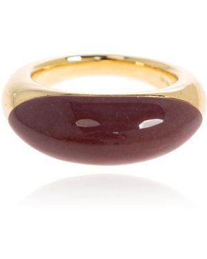 LIE STUDIO 'Beatrice' Ring With A Semi-Precious Stone - Metallic