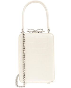 Self-Portrait Leather Clutch - White