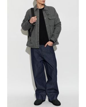 Woolrich Herringbone Down Jacket - Blue