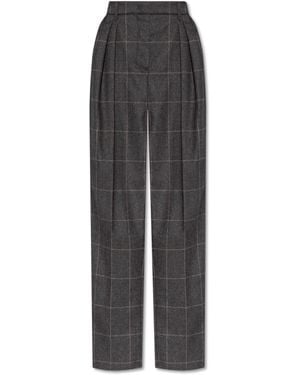 Emporio Armani Plaid Trousers - Black