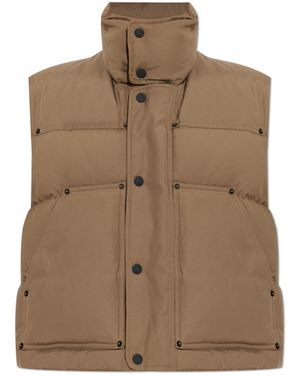 DSquared² Quilted Vest With Logo - Brown