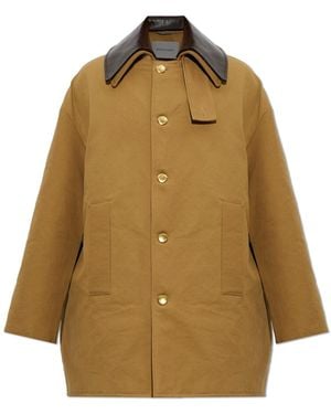 Balenciaga Short Coat With Pockets - Natural