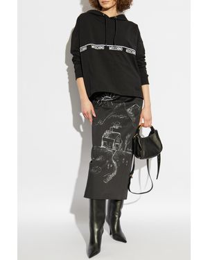 Moschino Longuette Skirt With Olivia Print in Blue | Lyst