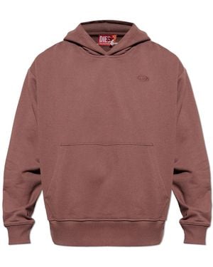 DIESEL Sweatshirt S-Macs-Hood-Megoval-D' - Red
