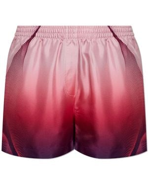 CASABLANCA Silk Shorts - Red