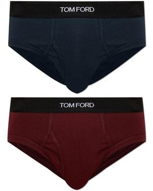 Tom Ford Two-Pack Logo Briefs - Black