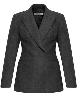 Rohe Wool Blazer With Single Vent - Black