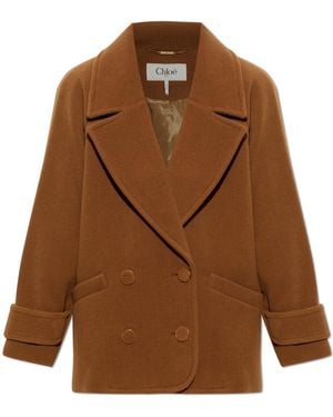 Chloé Wool Coat - Brown
