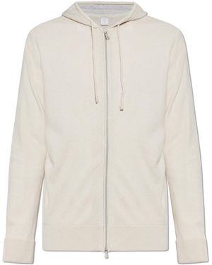 Eleventy Cashmere Cardigan With Hood - White