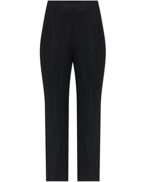 Pleats Please Issey Miyake Pleated Trousers - Black