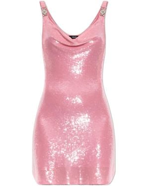 Versace Sequin Strappy Dress - Pink