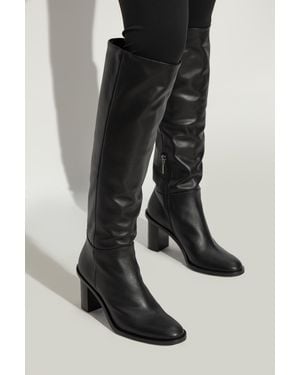 Max Mara Leather Boots - Black