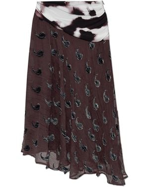Tory Burch Skirt With A Velvet Pattern - Purple
