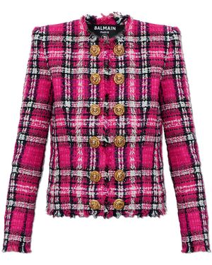 Balmain Tweed Blazer - Red