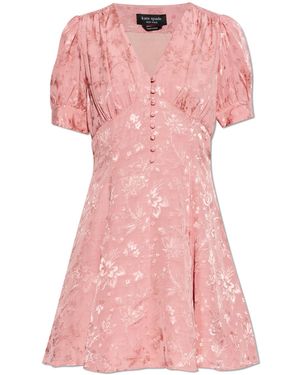 Kate Spade Dress With Floral Motif - Pink