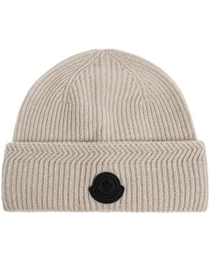 Moncler Woollen Hat - Natural
