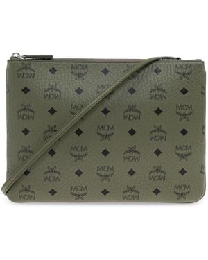 MCM Shoulder Bag With 'Visetos' Print - Green