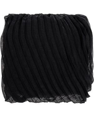 Issey Miyake Pleated Scarf - Black