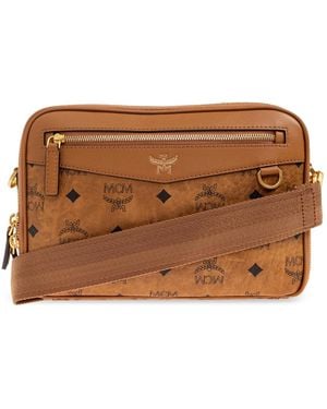 MCM Shoulder Bag With Monogram - Brown