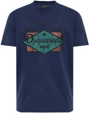 DSquared² T-Shirt With Print - Blue