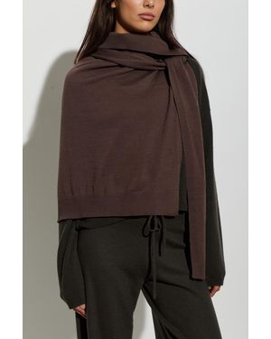 Lemaire Asymmetric Shawl - Brown
