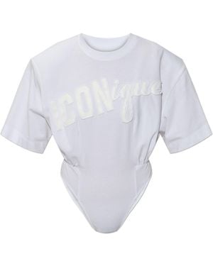 DSquared² Bodysuit With Shoulder Pads - White