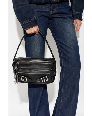 Acne Studios Leather Bag With 'Vintage' Effect - Blue