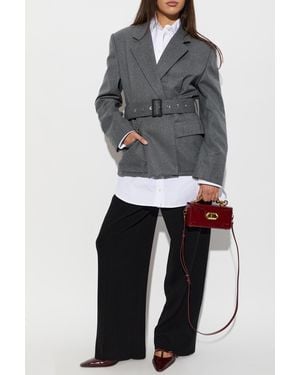 Lanvin Wool Pants With Straight-Leg Cut - Black