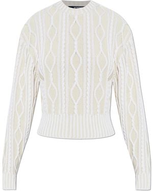 Jacquemus Jumper With Decorative Knit - White