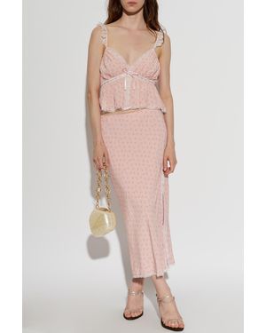 LoveShackFancy Short Top 'Nicoleta' - Pink