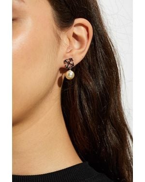 Off-White c/o Virgil Abloh Earrings With Glass Pearl - Black