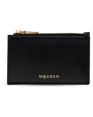 McQueen Leather Card Case - Black