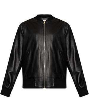 Paul Smith Leather "Bomber" Jacket - Black