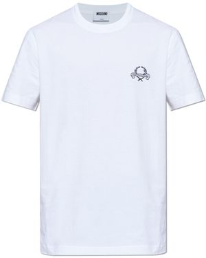 Moschino T-Shirt With Embroidered Logo - White