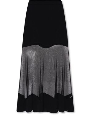 McQueen Semi-sheer Skirt - Black