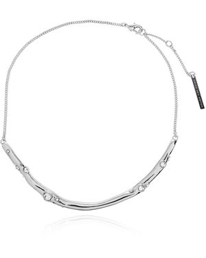 Dries Van Noten Necklace With Shimmering Crystals - White