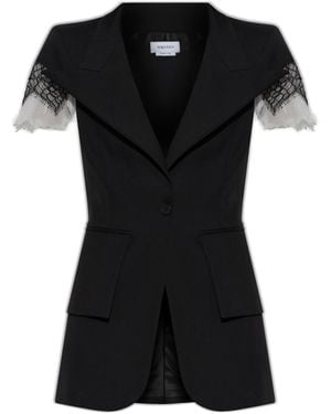 McQueen Vest With Decorative Sleeves - Black